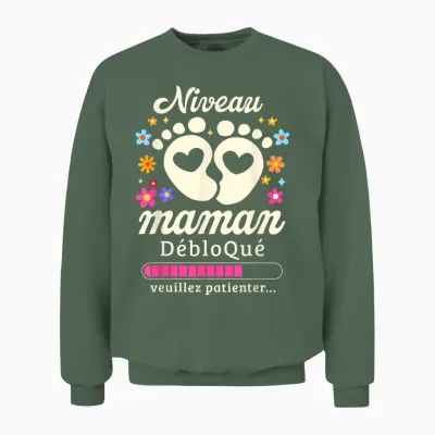 Bientôt Maman 2027 Annonce Humour, Cadeau Future Maman 2027 Unisex Sweatshirt - Military Green
