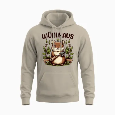 T-Shirt with Funny Garden Motif for Hobby Gardeners Nature Friends, Gray, S Unisex Hoodie - Sand