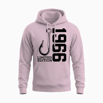 Angler 60. Geburtstag Angeln Limited Edition 1966 Unisex Hoodie - Light Pink