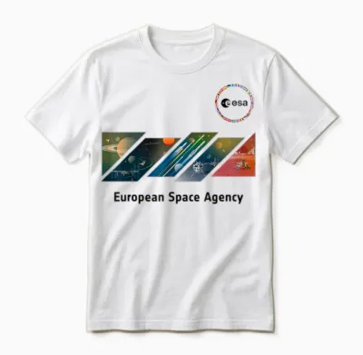 Esa European Space Agency It's the Mission of Esa T-Shirt, Grey, S Unisex T-Shirt - White