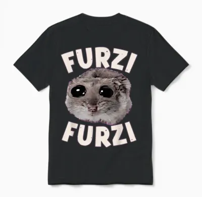 Furzi Furzi Grooviges Sad Hamster Internet Hamster Sad Meme Unisex T-Shirt - Black