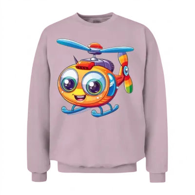 Funny Helicopter Unisex Sweatshirt - Light Pink
