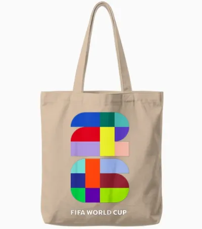 Kids Fifa World Cup26 Event Colors Tote Bags - Natural