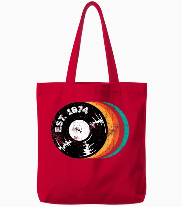 50th Birthday Tote Bags in Red