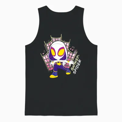 Kids Marvel Spidey and His Amazing Friends Web-Spinners Gwen Unisex Tank Top - Black