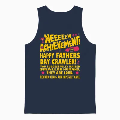 Happy Fathers Day Crawler New Achievement Gamer Dad Usa Unisex Tank Top - Navy