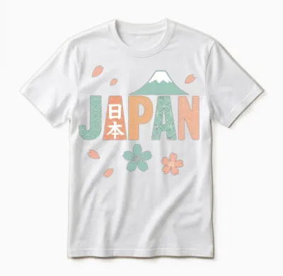 Japan - Mt. Fuji Meets Wagara Unisex T-Shirt - White