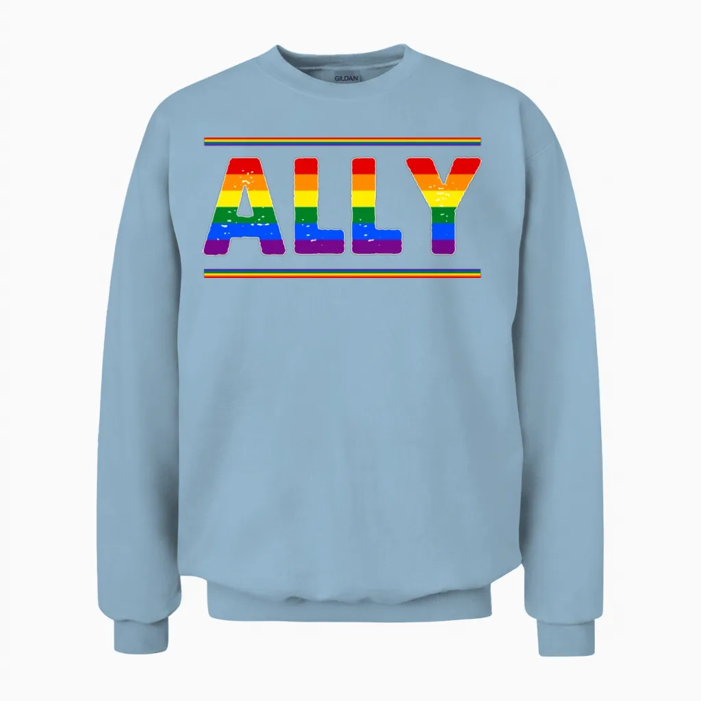 Ally Funny Unisex Sweatshirt in Light Blue