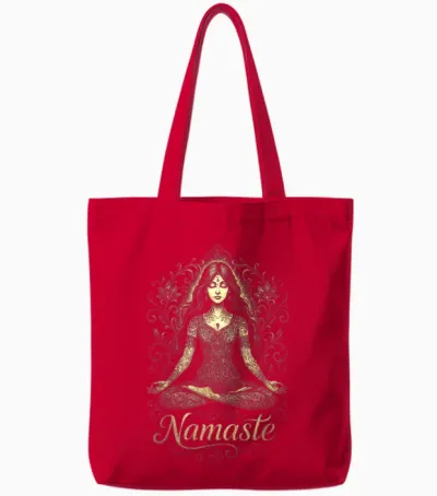 Namaste - Buddhismus Zen Mantra Taoismus Tote Bags - Red
