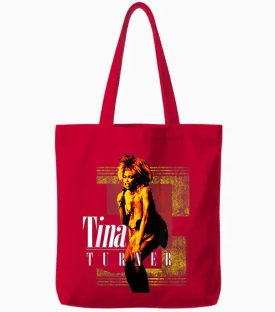 Tina Turner Rote Und Gelbe Blöcke Tote Bags - Red