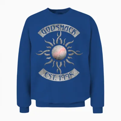 Godsmack – Legends Sun Rocker on White Unisex Sweatshirt - Royal