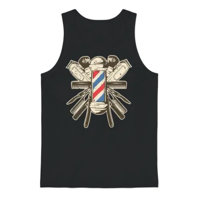 Barber Accessories - Hairdresser Beard Hairstyle Unisex Tank Top - Black