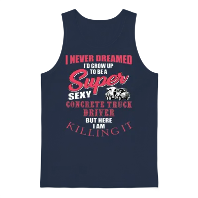Funny Concrete Truck Driver Gift Unisex Tank Top - Navy