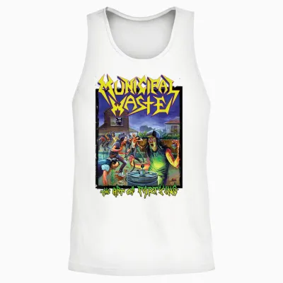 Municipal Waste the Art of Party T-Shirt, Black, S Unisex Tank Top - White