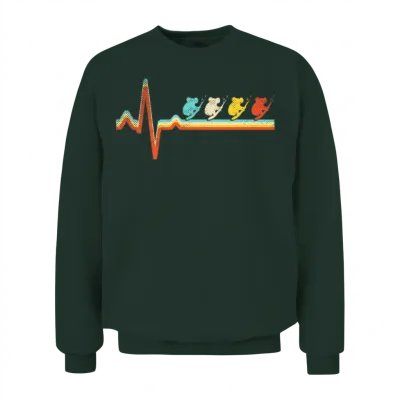 Koala Bear Retro Heartbeat Unisex Sweatshirt - Forest