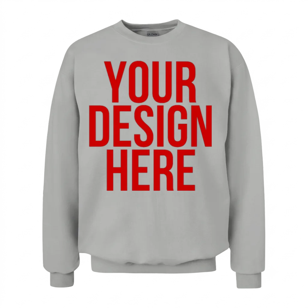 Your Design Here - Cool Funny Nonsense Quote Unisex Sweatshirt - Ash