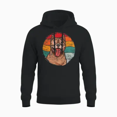 Retro Pit Bull Unisex Hoodie - Black