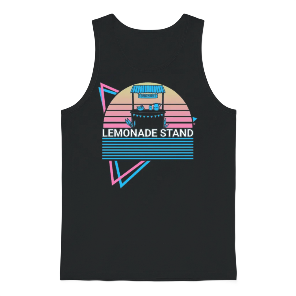 Lemonade Stand Retro Unisex Tank Top - Black