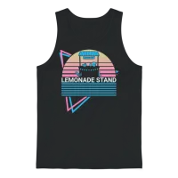 Lemonade Stand Retro Unisex Tank Top - Black – 1