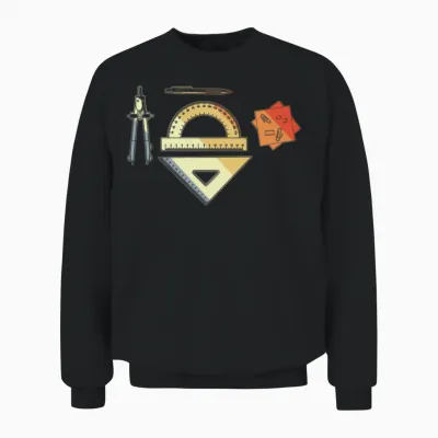 Retro Architect Unisex Sweatshirt - Black