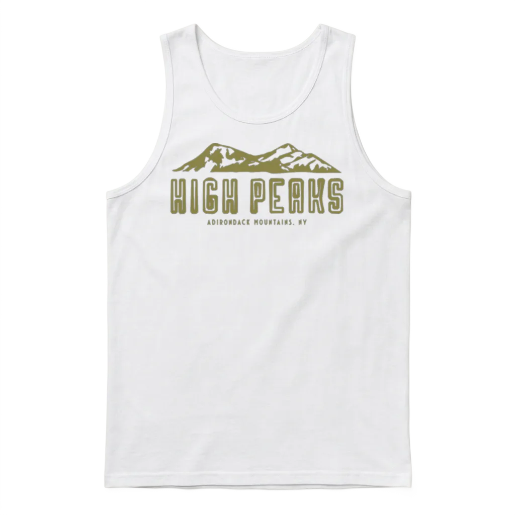 High Peaks Adirondack Mountains Hiking Unisex Tank Top - White