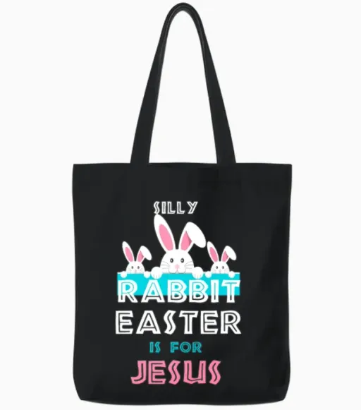Silly Rabbit Easter Tote Bags - Black