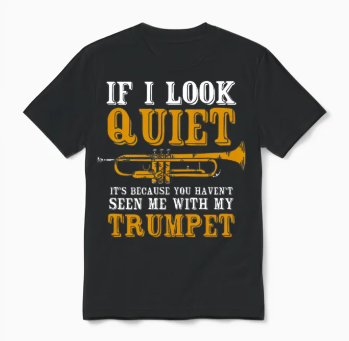 Trumpet Trumpeter Wind Instrument Unisex T-Shirt in Black