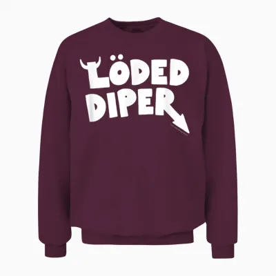 Diary of a Wimpy Kid Löded Diper Band Logo Unisex Sweatshirt - Maroon