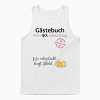 40. Geburtstag Mann Frau 40 Jahre Deko 1986 Geschenk Lustig Unisex Tank Top in White - 1