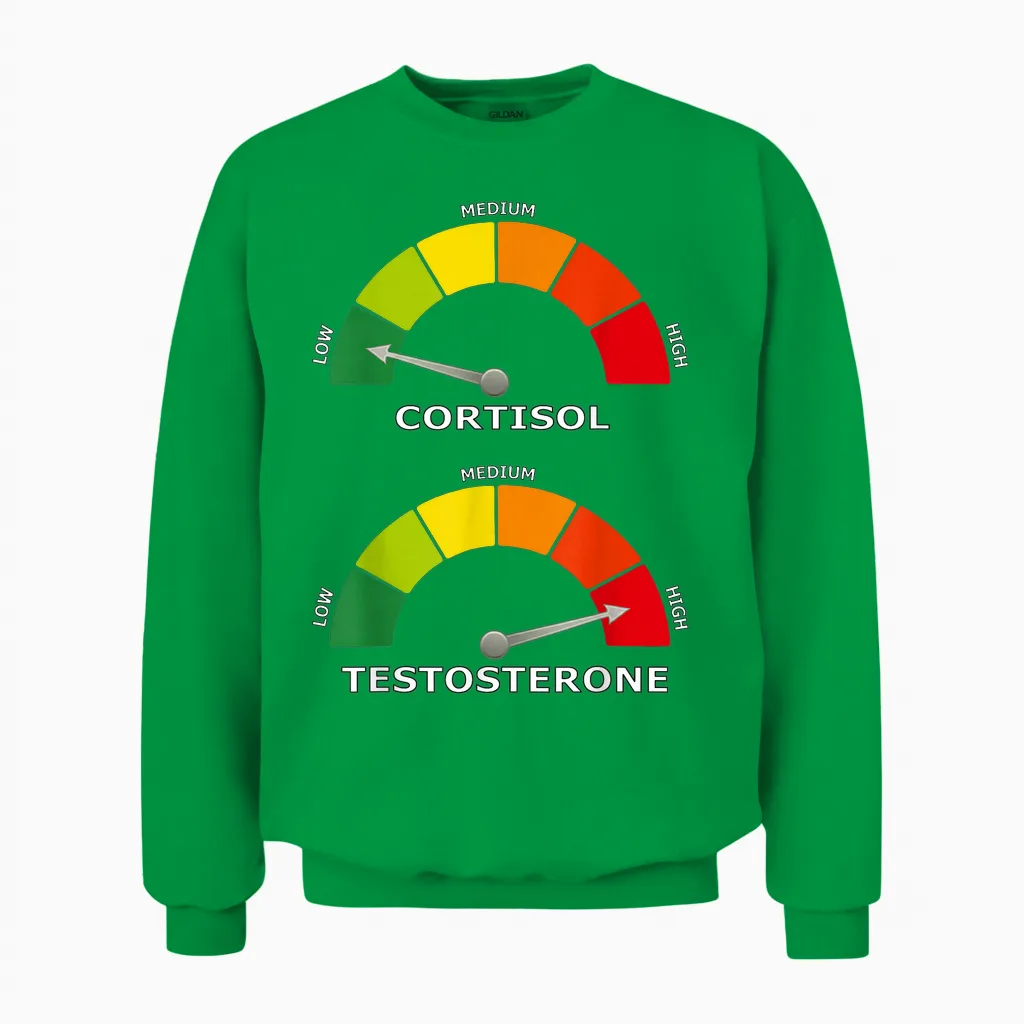 Low Cortisol High Testosterone Optimal Health Unisex Sweatshirt in Irish Green