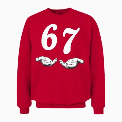 Six Seven 6 7 Meme Unisex Sweatshirt - Red