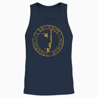 100 Years Bauhaus Design School – Logo 1919 (vintage) Unisex Tank Top in Navy - 2