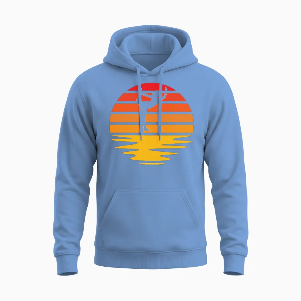 Yoga Retro Unisex Hoodie in Carolina Blue