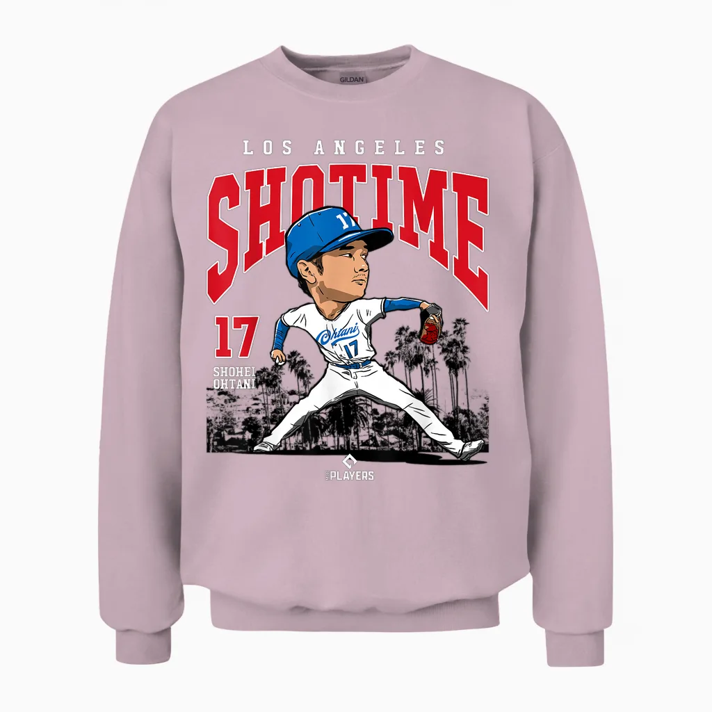 Shohei Ohtani | Los Angeles Baseball Mlb Player | Mlboht3005 Unisex Sweatshirt in Light Pink