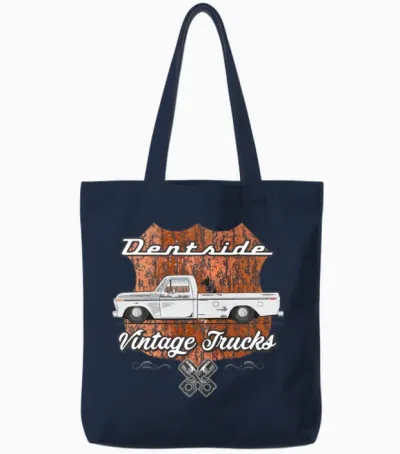 Dentside Pure White Tote Bags - Navy