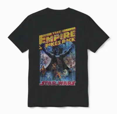 Star Wars Empire Strikes Back Retro Unisex T-Shirt - Black