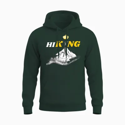 Hiking King Design Best Hiking Unisex Hoodie - Forest