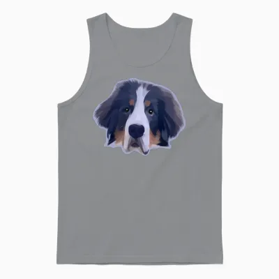 Dog Blue Unisex Tank Top - Sport Grey