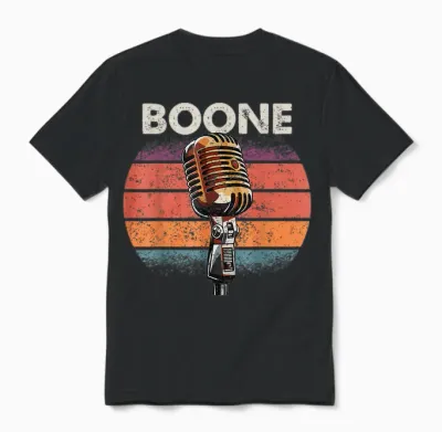 Boone Lover for Men Women Boys Girls Kids Family Name Retro Unisex T-Shirt - Black