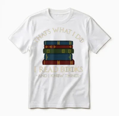 That's What I Do I Read Books and I Know Things - Reading T-Shirt Small Unisex T-Shirt - White