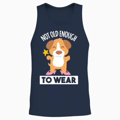 Dog Puppy Child Dog Lovers Funny Unisex Tank Top - Navy