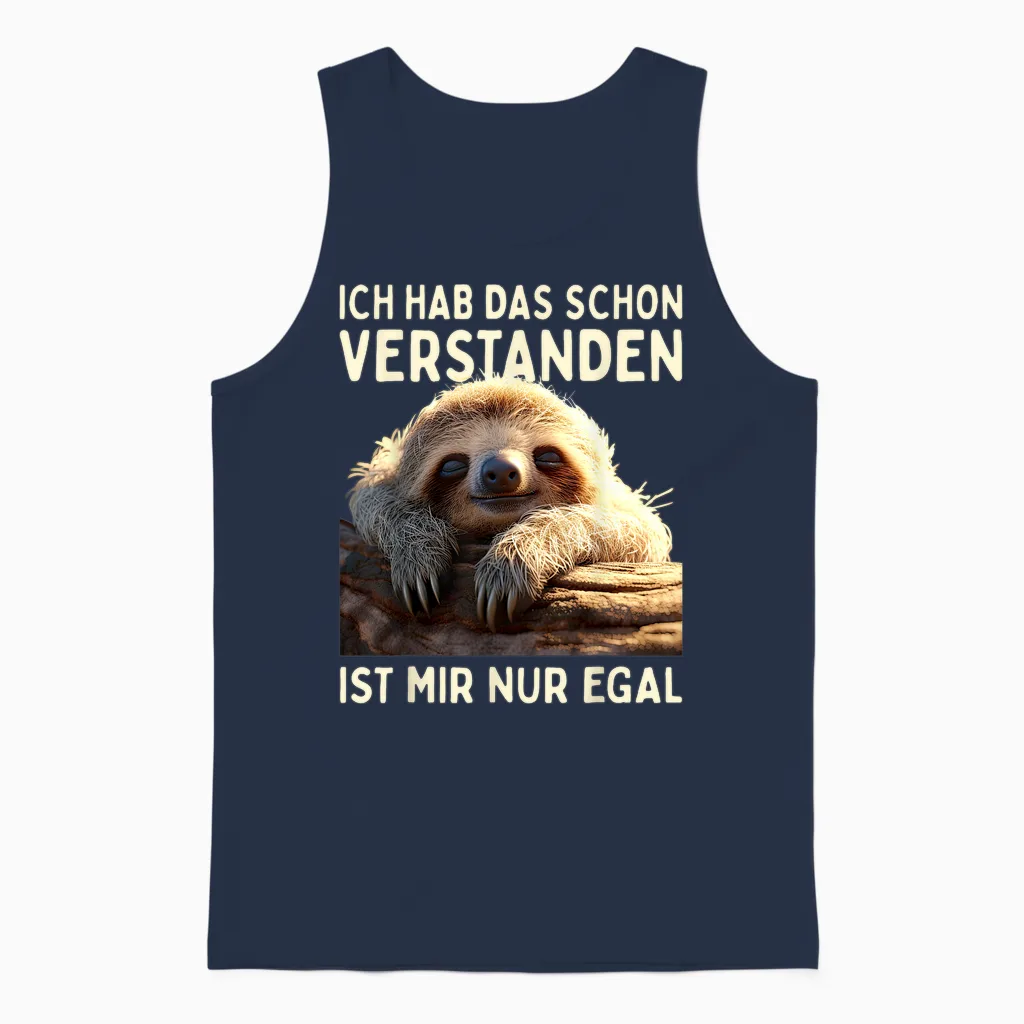 Hab Das Schon Verstanden Ist Mir Nur Egal Süßes Slotier T-Shirt, Black Unisex Tank Top in Navy