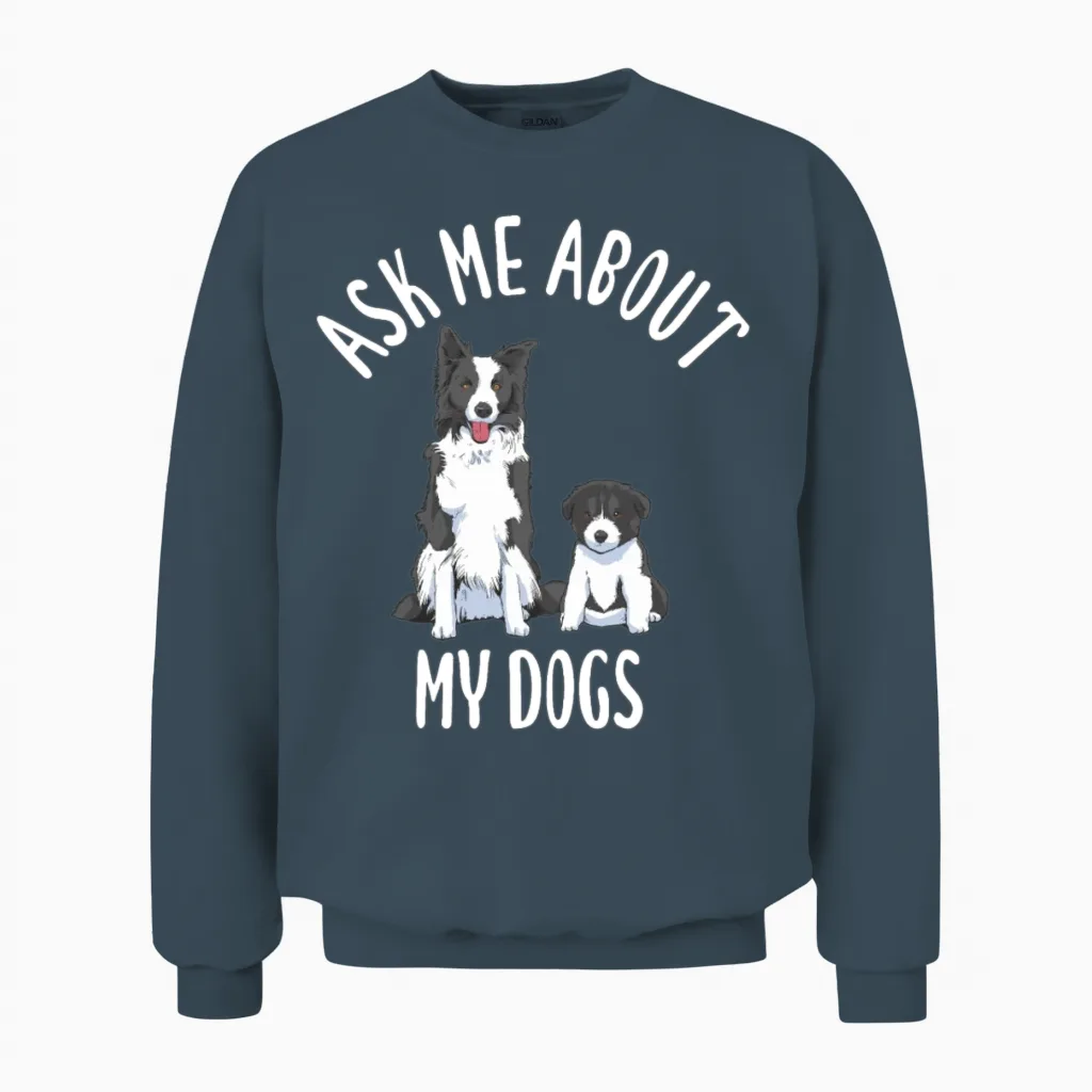 Dog Pet Dog Mom Dog Lover Unisex Sweatshirt in Dark Heather