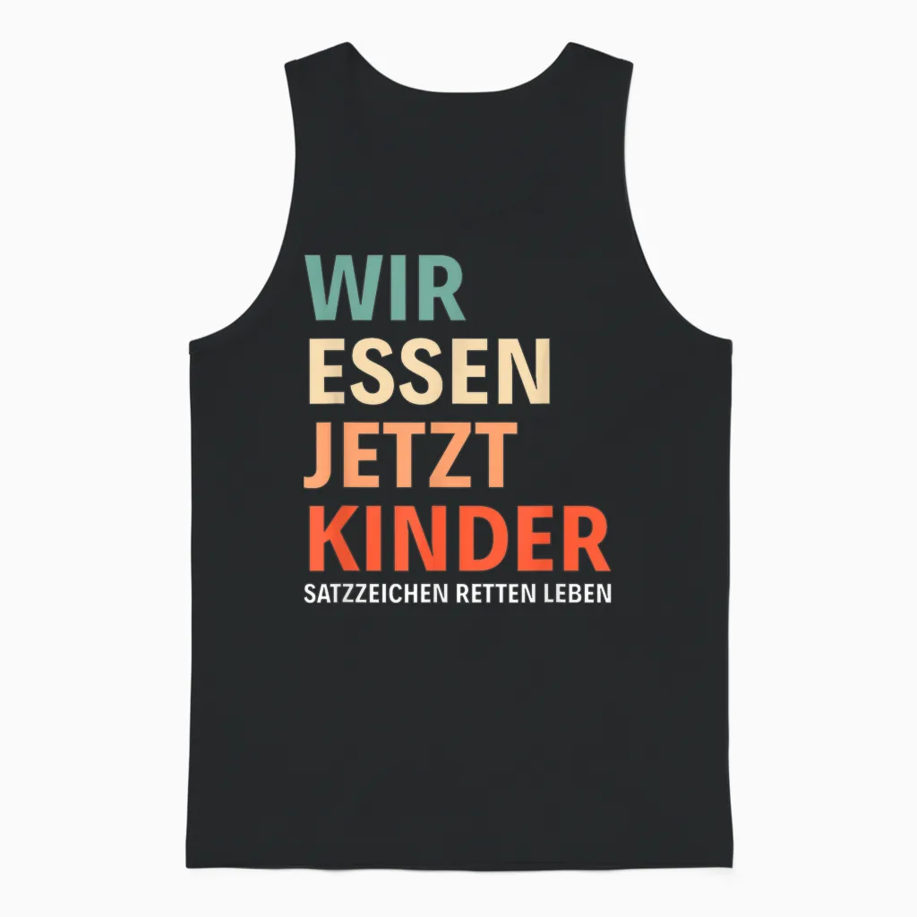 Sarkasmus Grammatik Spruch Lustig Wir Essen Jetzt Kinder Unisex Tank Top in Black