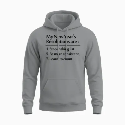 New Years Resolution Unisex Hoodie - Sport Grey