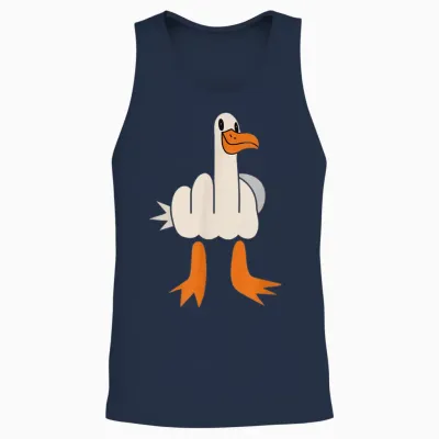 Mittelfinger-Möwe, Humor Für Erwachsene, Lustige Geste, Flip Off Unisex Tank Top - Navy