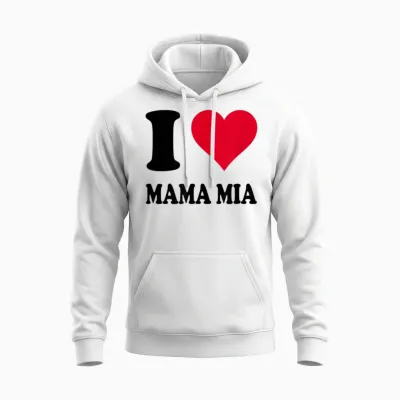 Ich Liebe Mama Mia Unisex Hoodie - White