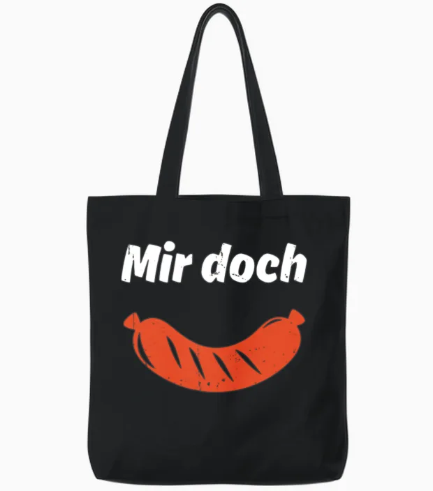 Funny German Quote Memes & Humor Tote Bags in Black