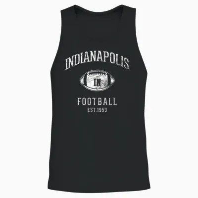 Vintage Football Team Retro Unisex Tank Top - Black