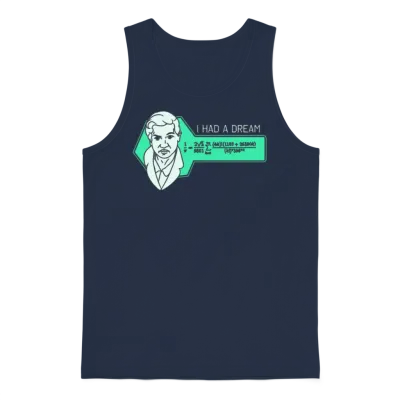 I Had a Dream - Ramanujan Srinivasa Unisex Tank Top - Navy
